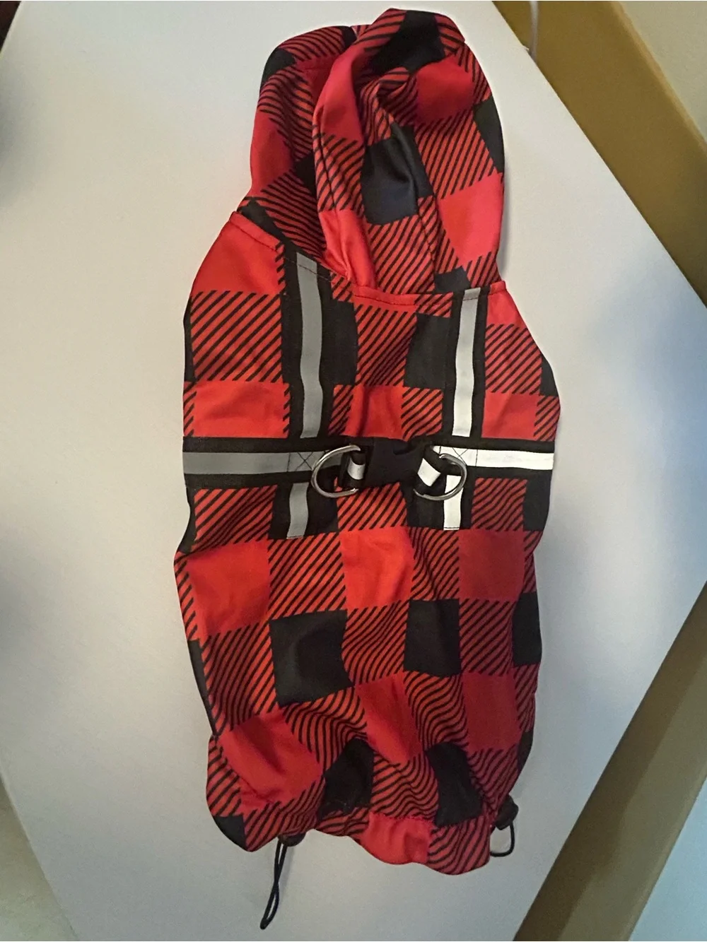 Buffalo Plaid Raincoat for dogs in size small